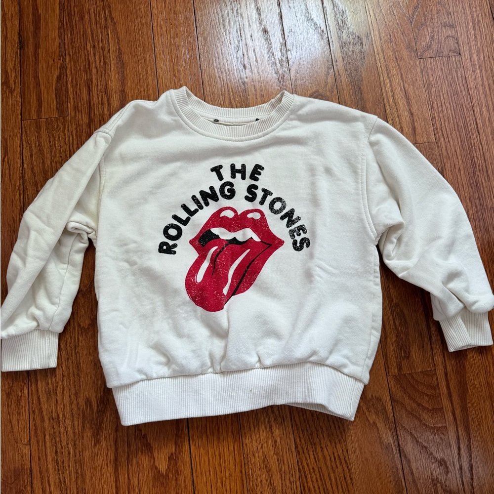 Zara Kids Rolling Stones Sweatshirt -Size 3/4 (Like New)(*all tags removed)